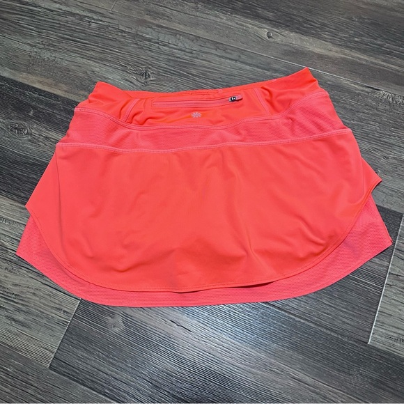 Athleta coral orange workout skirt skort women's S built in shorts - Picture 5 of 5